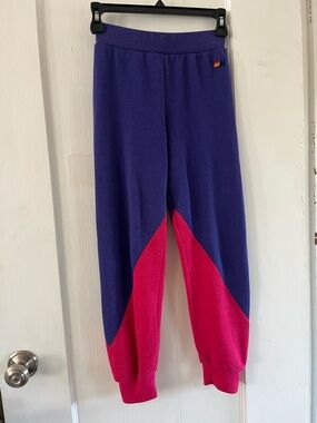 Aviator Nation Kids Glider Colorblock Joggers - Purple/Pink Size 12